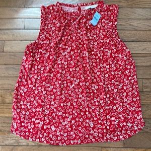 Cute Loft Top Red and white